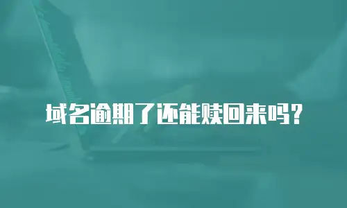 域名逾期了还能赎回来吗？