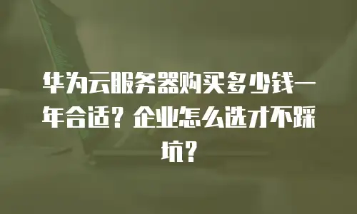 华为云服务器购买多少钱一年合适？企业怎么选才不踩坑？