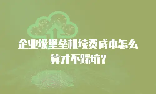 企业级堡垒机续费成本怎么算才不踩坑？