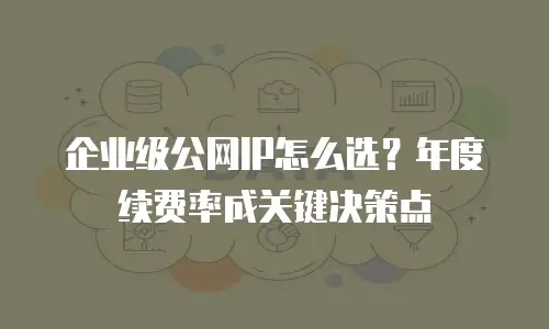 企业级公网IP怎么选？年度续费率成关键决策点