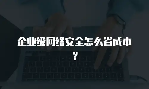 企业级网络安全怎么省成本？