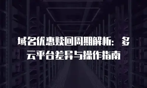 域名优惠赎回周期解析：多云平台差异与操作指南