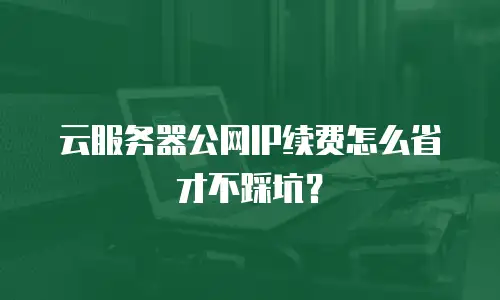 云服务器公网IP续费怎么省才不踩坑？