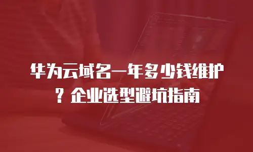 华为云域名一年多少钱维护？企业选型避坑指南