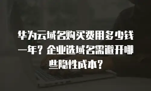 华为云域名购买费用多少钱一年？企业选域名需避开哪些隐性成本？