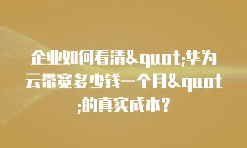 企业如何看清