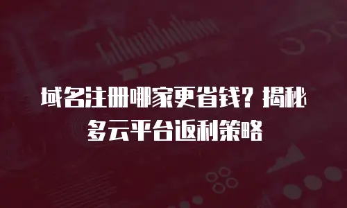 域名注册哪家更省钱？揭秘多云平台返利策略