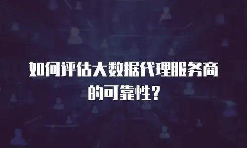 如何评估大数据代理服务商的可靠性？