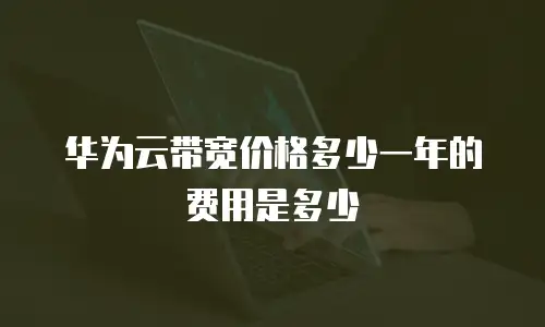 华为云带宽价格多少一年的费用是多少