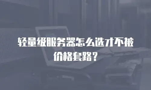 轻量级服务器怎么选才不被价格套路？