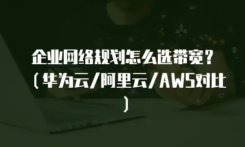 企业网络规划怎么选带宽？（华为云/阿里云/AWS对比）