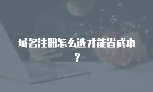 域名注册怎么选才能省成本？