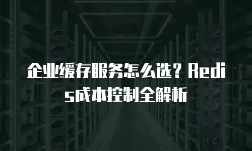 企业缓存服务怎么选？Redis成本控制全解析