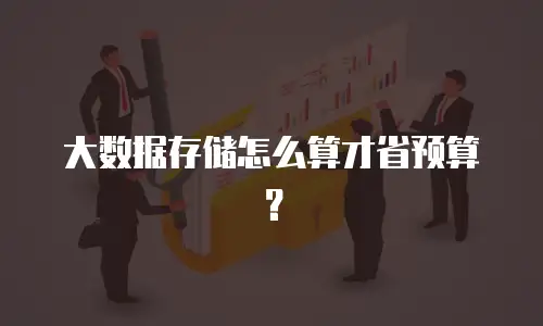 大数据存储怎么算才省预算？