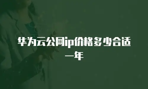 华为云公网ip价格多少合适一年