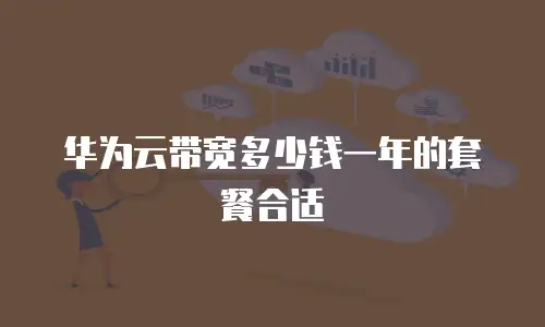 华为云带宽多少钱一年的套餐合适