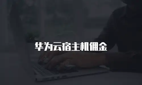 华为云宿主机佣金