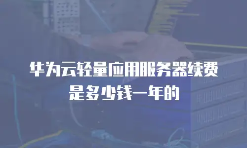 华为云轻量应用服务器续费是多少钱一年的