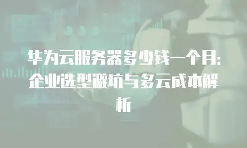 华为云服务器多少钱一个月：企业选型避坑与多云成本解析