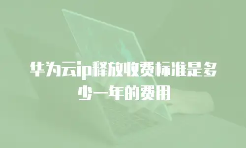 华为云ip释放收费标准是多少一年的费用