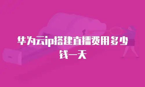 华为云ip搭建直播费用多少钱一天