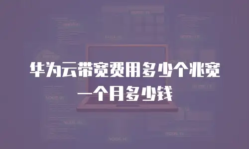 华为云带宽费用多少个兆宽一个月多少钱