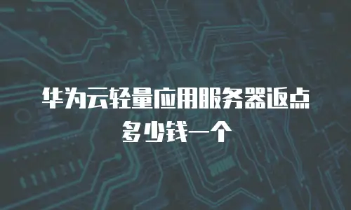 华为云轻量应用服务器返点多少钱一个