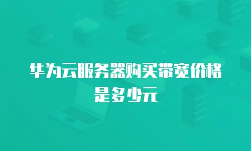 华为云服务器购买带宽价格是多少元