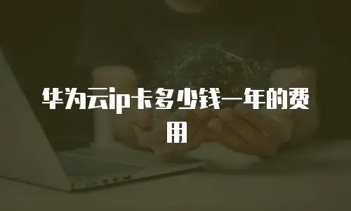 华为云ip卡多少钱一年的费用