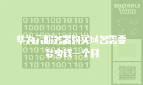 华为云服务器购买域名需要多少钱一个月