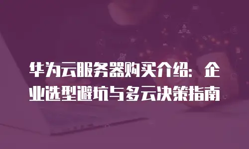 华为云服务器购买介绍：企业选型避坑与多云决策指南