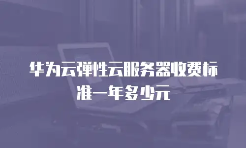 华为云弹性云服务器收费标准一年多少元