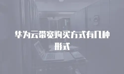 华为云带宽购买方式有几种形式