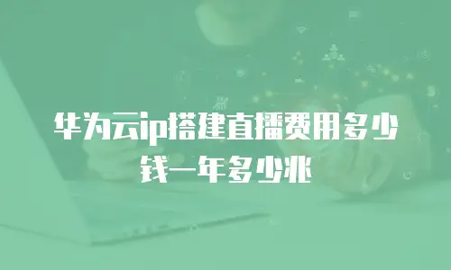 华为云ip搭建直播费用多少钱一年多少兆