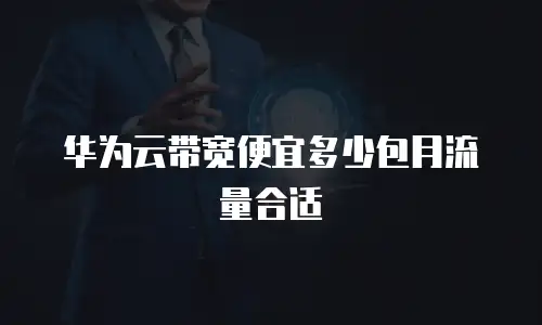 华为云带宽便宜多少包月流量合适