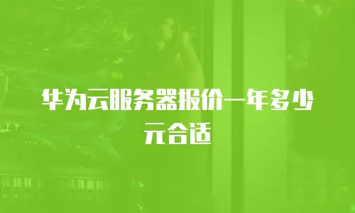 华为云服务器报价一年多少元合适