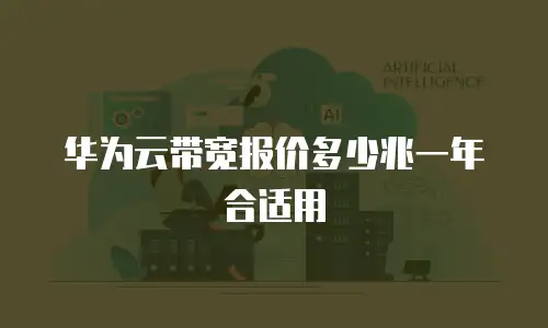 华为云带宽报价多少兆一年合适用