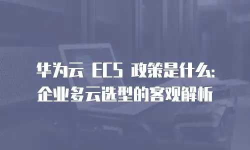 华为云 ECS 政策是什么：企业多云选型的客观解析
