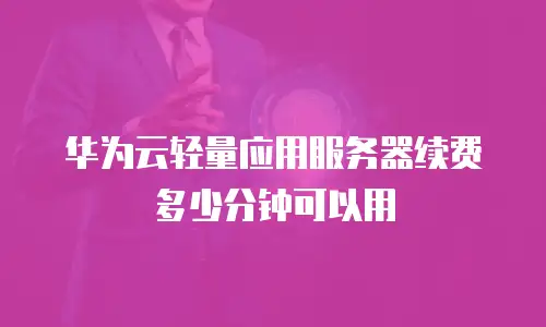 华为云轻量应用服务器续费多少分钟可以用