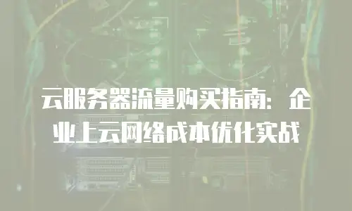 云服务器流量购买指南：企业上云网络成本优化实战