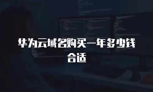 华为云域名购买一年多少钱合适