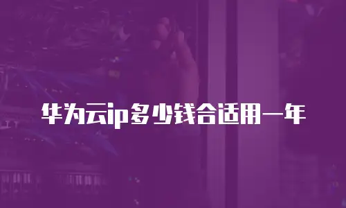 华为云ip多少钱合适用一年