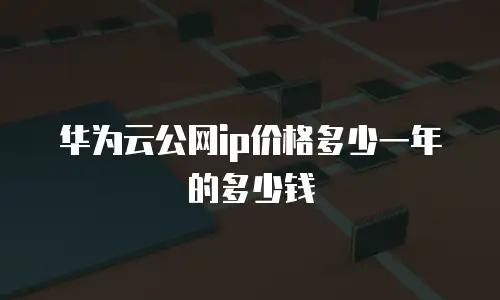 华为云公网ip价格多少一年的多少钱