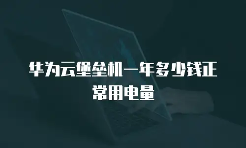 华为云堡垒机一年多少钱正常用电量