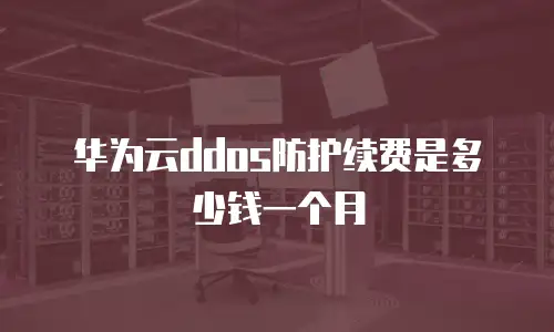 华为云ddos防护续费是多少钱一个月