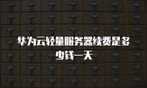 华为云轻量服务器续费是多少钱一天