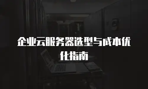 企业云服务器选型与成本优化指南