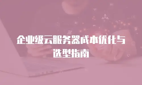 企业级云服务器成本优化与选型指南