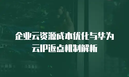 企业云资源成本优化与华为云IP返点机制解析