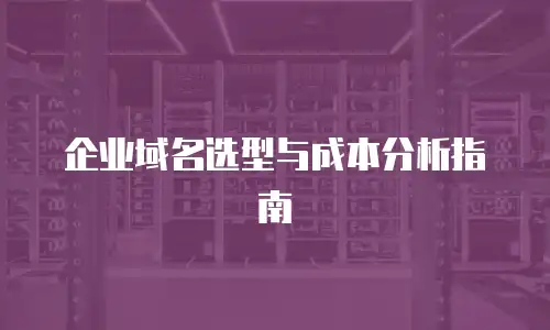企业域名选型与成本分析指南